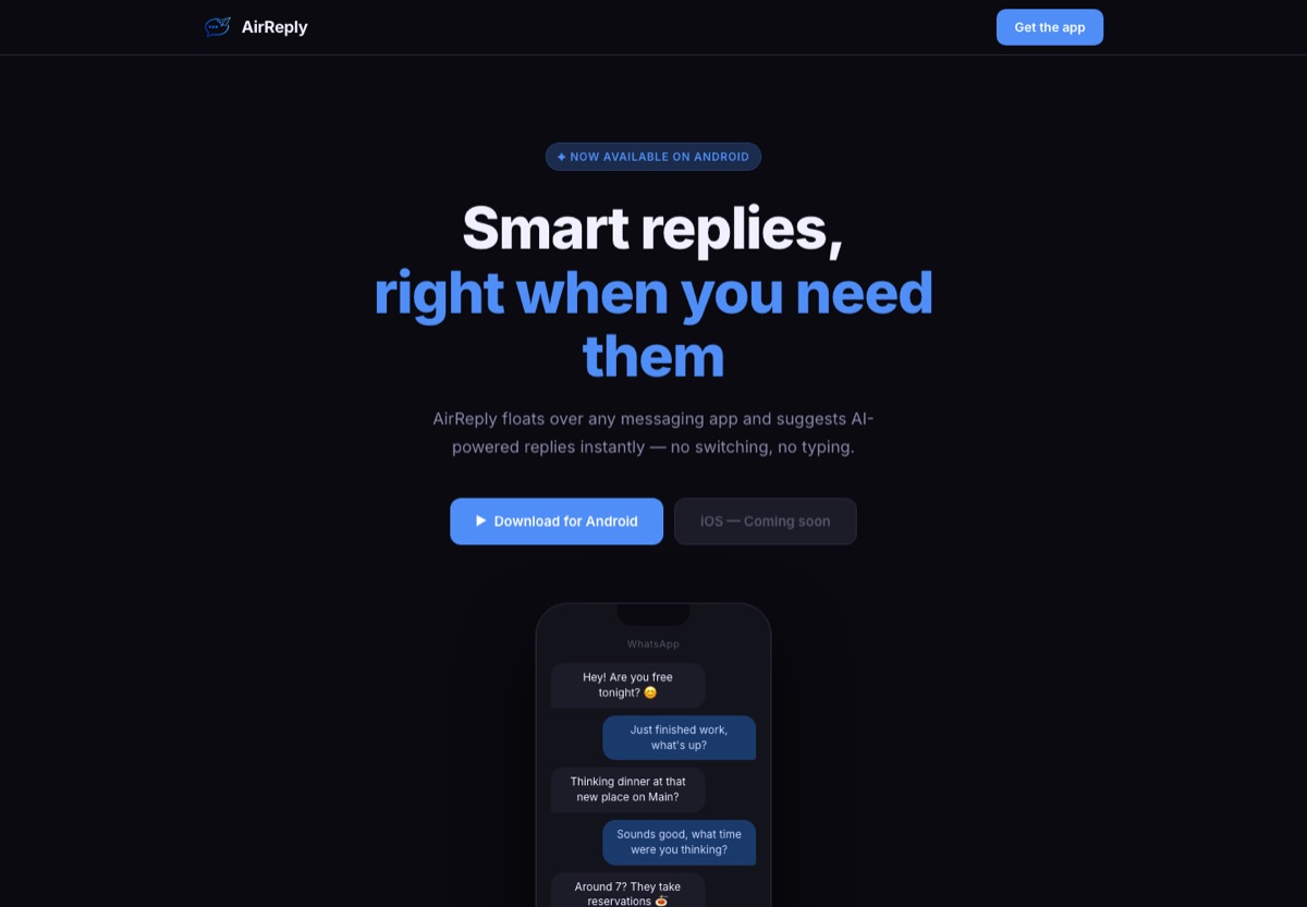 Aplikace AirReply